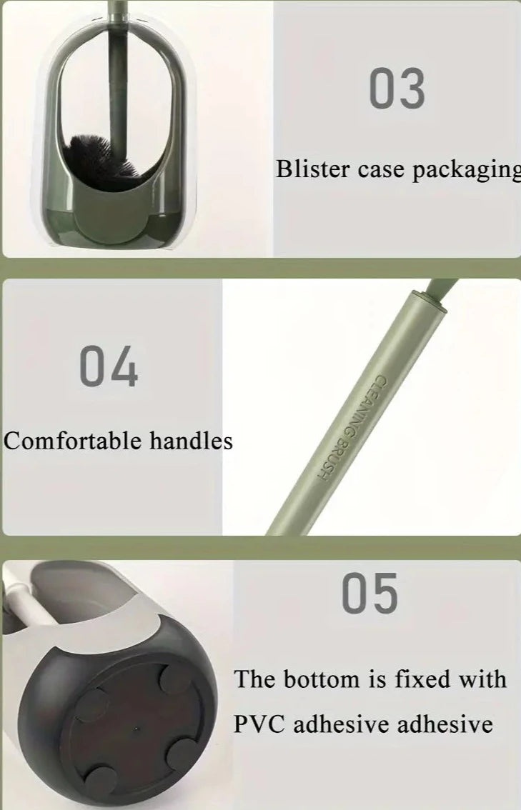 Self Optical Toilet Bowl Brush, Soft Bristles Toilet Cleaning Brush With Extended Handle, Flexible Toilet Cleaning Bowl Brush Head With Silicone Bristles, Dead Corner Toilet Brush, Household Wash Toilet Cleaning Accessories Self Optical Toilet Bowl Brush, Soft Bristles Toilet Cleaning Brush With Extended Handle, Flexible Toilet Cleaning Bowl Brush Head With Silicone Bristles, Dead Corner Toilet Brush, Household Wash Toilet Cleaning Accessories